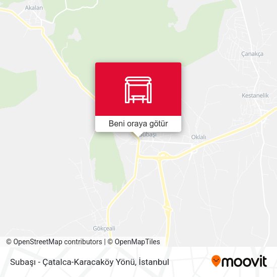 Subaşı - Çatalca-Karacaköy Yönü harita