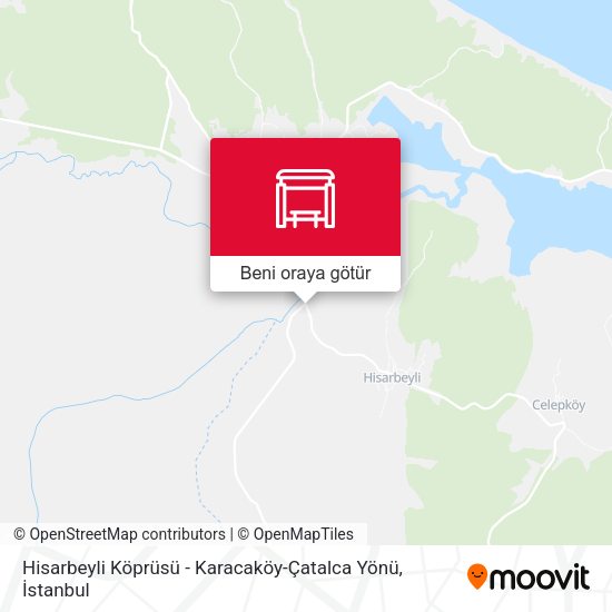 Hisarbeyli Köprüsü - Karacaköy-Çatalca Yönü harita