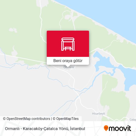 Ormanlı - Karacaköy-Çatalca Yönü harita