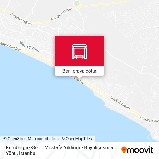 Kumburgaz-Şehit Mustafa Yıldırım - Büyükçekmece Yönü harita