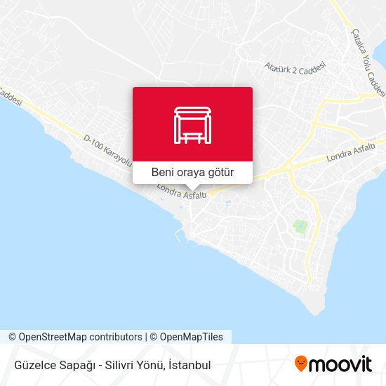 Güzelce Sapağı - Silivri Yönü harita