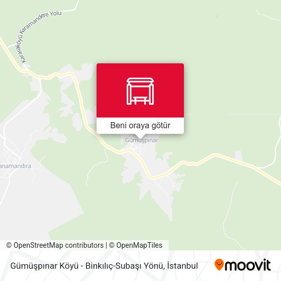 Gümüşpınar Köyü - Binkılıç-Subaşı Yönü harita