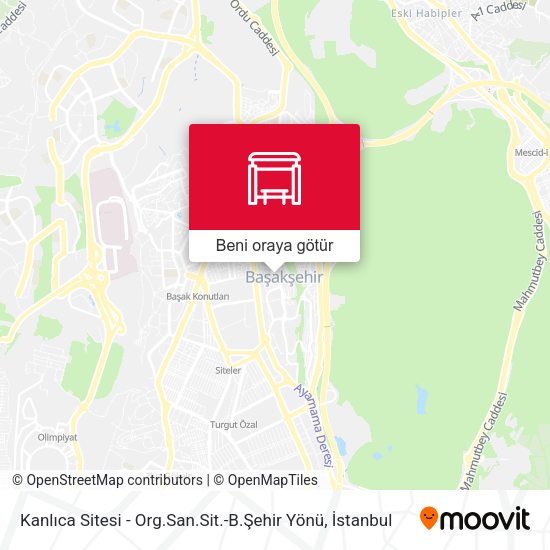 Kanlıca Sitesi - Org.San.Sit.-B.Şehir Yönü harita