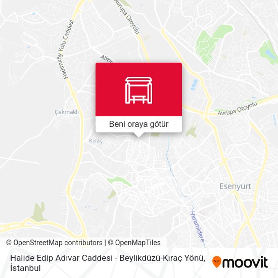 Halide Edip Adıvar Caddesi - Beylikdüzü-Kıraç Yönü harita