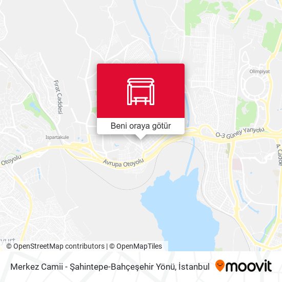 Merkez Camii - Şahintepe-Bahçeşehir Yönü harita