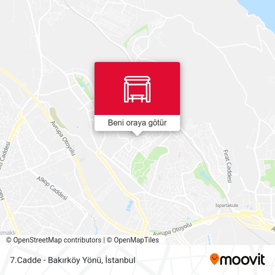 7.Cadde - Bakırköy Yönü harita