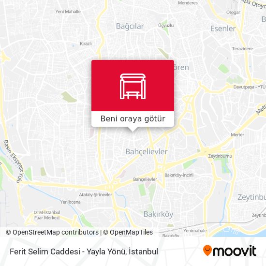 Ferit Selim Caddesi - Yayla Yönü harita