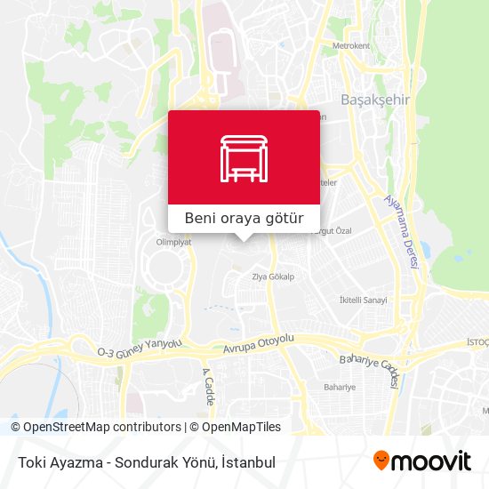 Toki Ayazma - Sondurak Yönü harita
