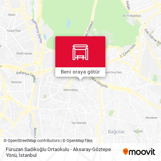 Füruzan Sadikoğlu Ortaokulu - Aksaray-Göztepe Yönü harita