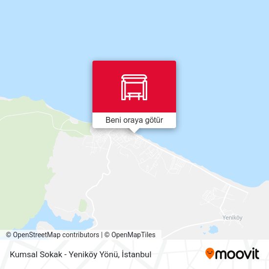 Kumsal Sokak - Yeniköy Yönü harita