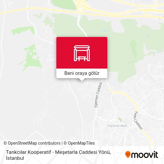 Tankcılar Kooperatif - Meşetarla Caddesi Yönü harita