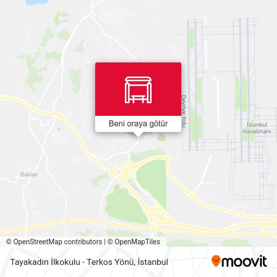 Tayakadın İlkokulu - Terkos Yönü harita