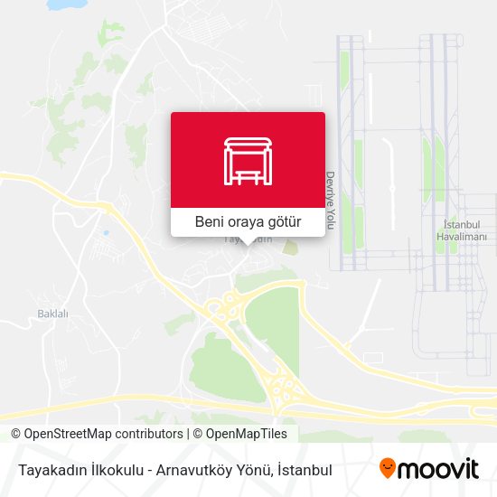 Tayakadın İlkokulu - Arnavutköy Yönü harita
