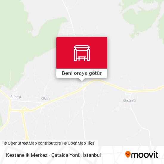 Kestanelik Merkez - Çatalca Yönü harita