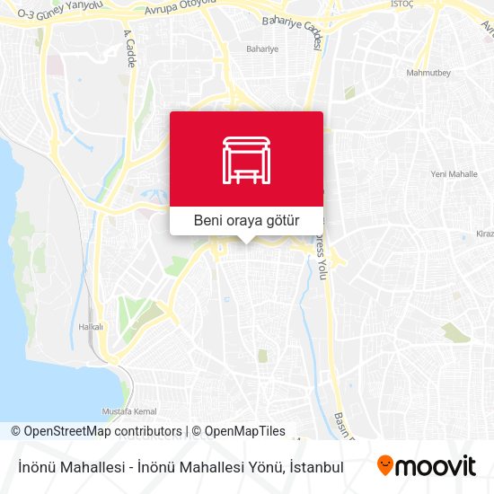İnönü Mahallesi - İnönü Mahallesi Yönü harita
