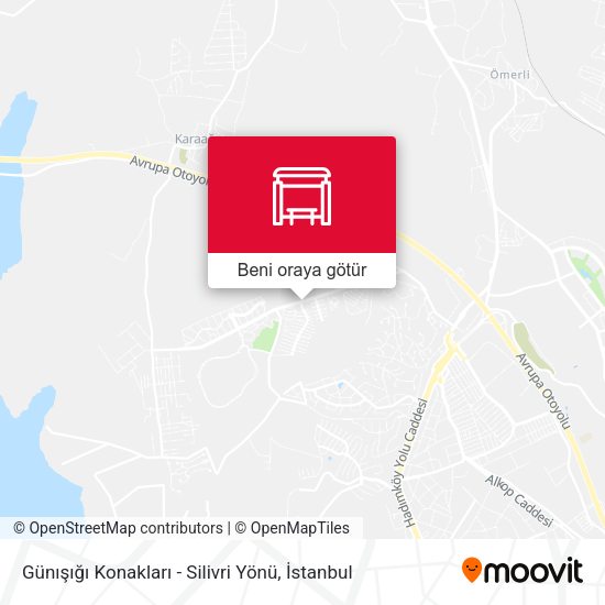 Günışığı Konakları - Silivri Yönü harita