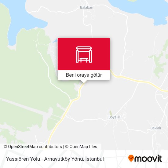 Yassıören Yolu - Arnavutköy Yönü harita