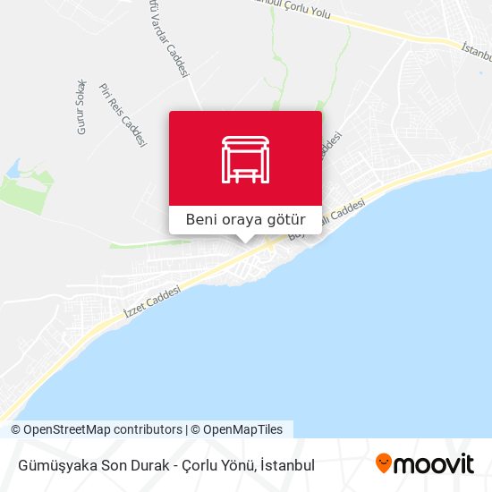 Gümüşyaka Son Durak - Çorlu Yönü harita