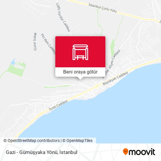 Gazi - Gümüşyaka Yönü harita