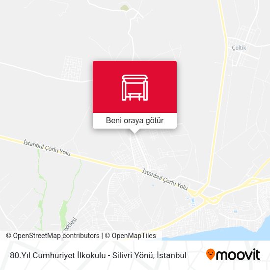 80.Yıl Cumhuriyet İlkokulu - Silivri Yönü harita