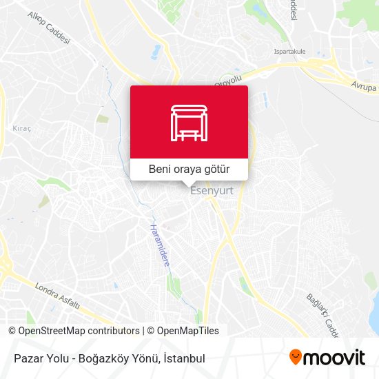 Pazar Yolu - Boğazköy Yönü harita