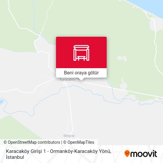 Karacaköy Girişi 1 - Ormanköy-Karacaköy Yönü harita