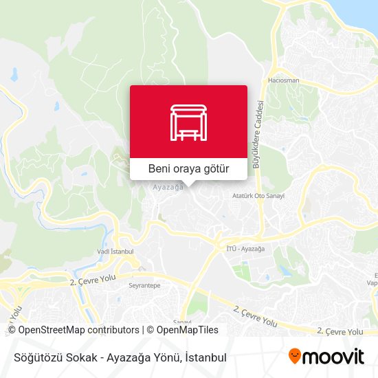 Söğütözü Sokak - Ayazağa Yönü harita