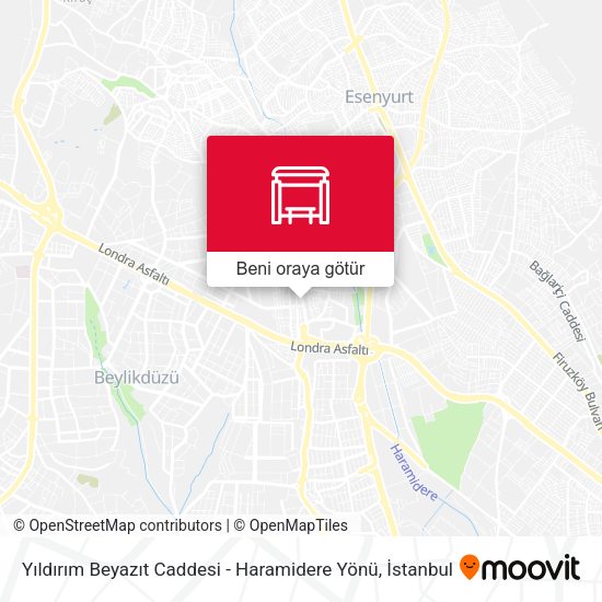 Yıldırım Beyazıt Caddesi - Haramidere Yönü harita