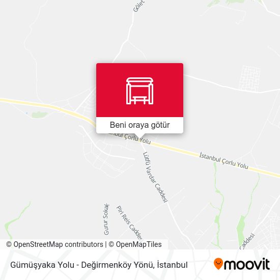 Gümüşyaka Yolu - Değirmenköy Yönü harita