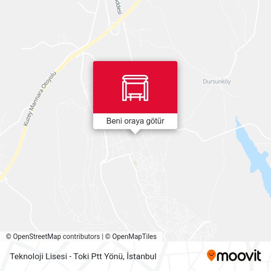 Teknoloji Lisesi - Toki Ptt Yönü harita