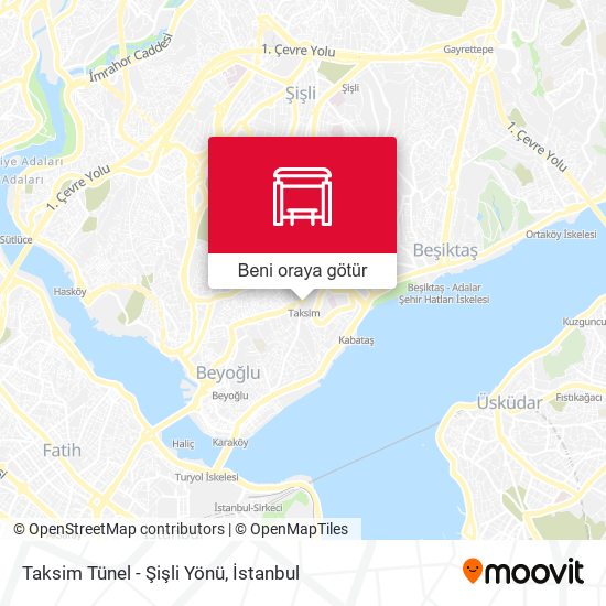 Taksim Tünel  - Şişli Yönü harita