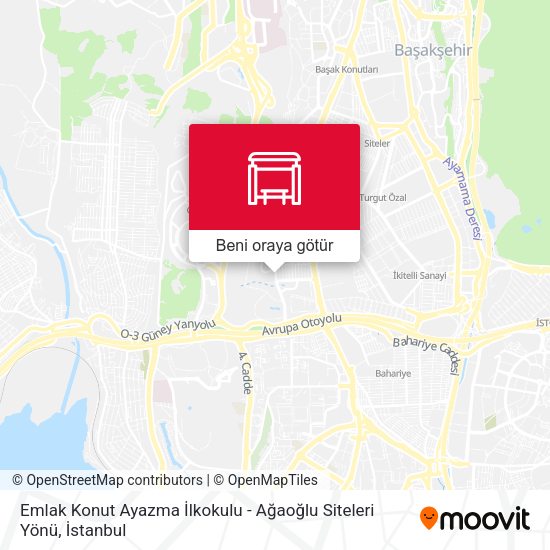 Emlak Konut Ayazma İlkokulu - Ağaoğlu Siteleri Yönü harita