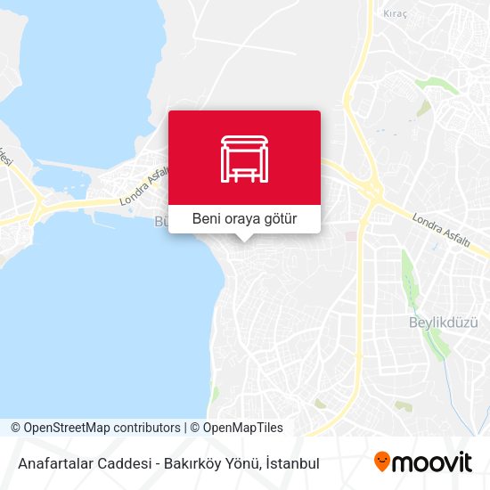 Anafartalar Caddesi - Bakırköy Yönü harita