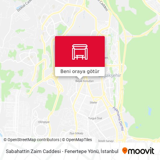 Sabahattin Zaim Caddesi - Fenertepe Yönü harita