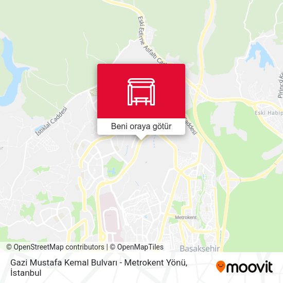 Gazi Mustafa Kemal Bulvarı - Metrokent Yönü harita