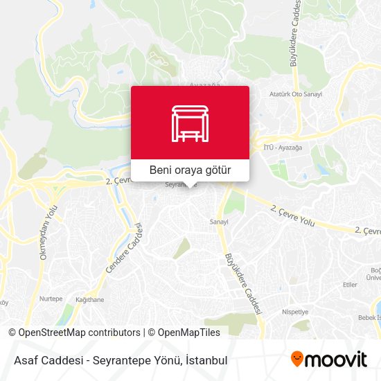Asaf Caddesi - Seyrantepe Yönü harita