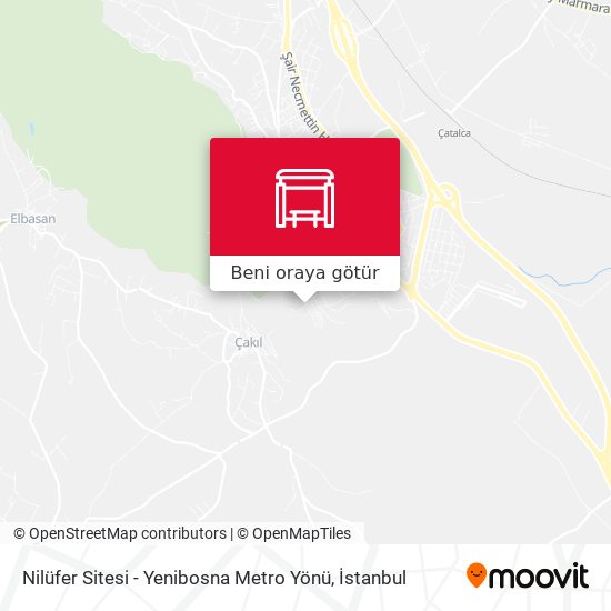 Nilüfer Sitesi - Yenibosna Metro Yönü harita