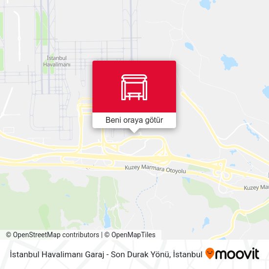 İstanbul Havalimanı Garaj - Son Durak Yönü harita