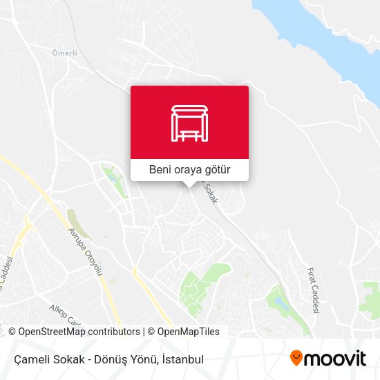 Çameli Sokak - Dönüş Yönü harita