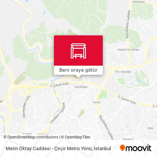 Metin Oktay Caddesi - Çirçir Metro Yönü harita