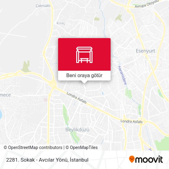2281. Sokak - Avcılar Yönü harita