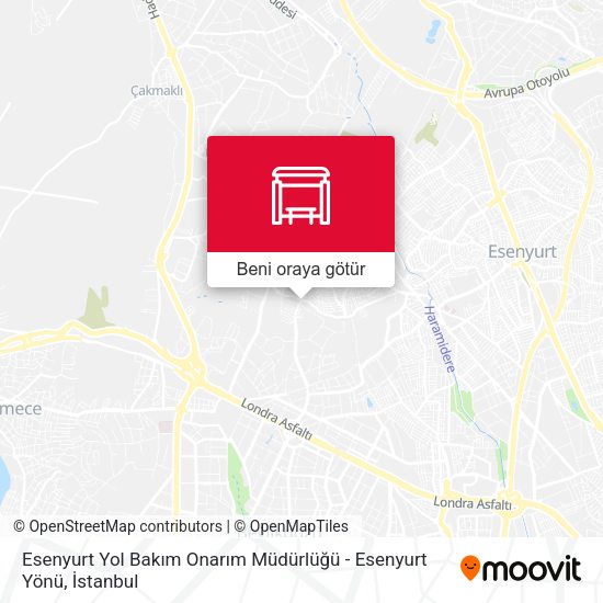 Esenyurt Yol Bakım Onarım Müdürlüğü - Esenyurt Yönü harita