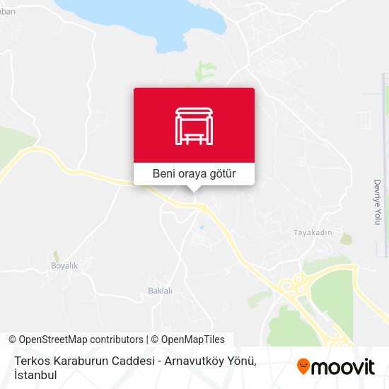 Terkos Karaburun Caddesi - Arnavutköy Yönü harita