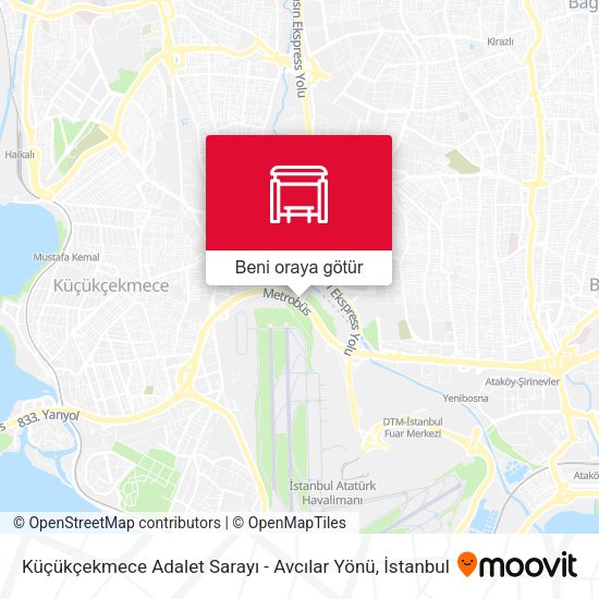Küçükçekmece Adalet Sarayı - Avcılar Yönü harita