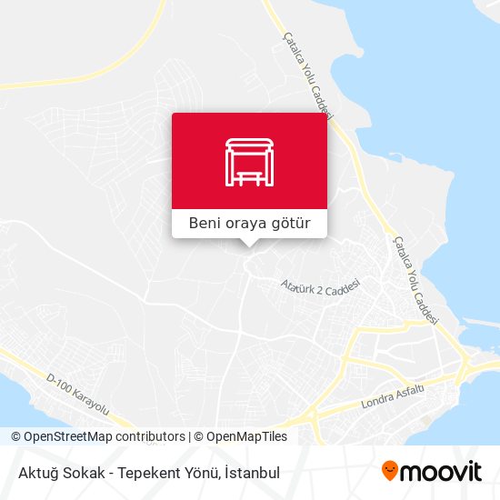 Aktuğ Sokak - Tepekent Yönü harita