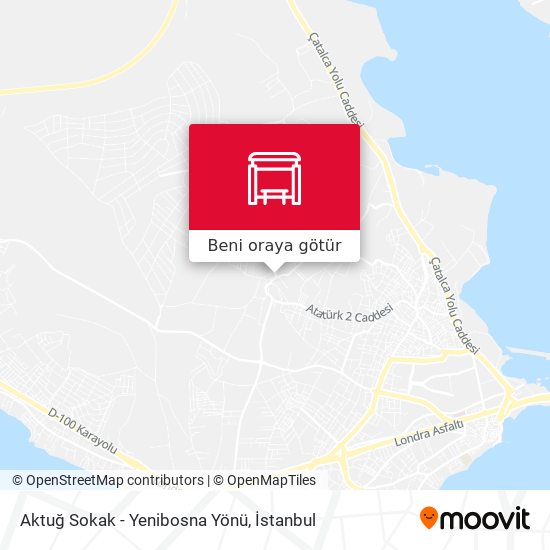 Aktuğ Sokak - Yenibosna Yönü harita