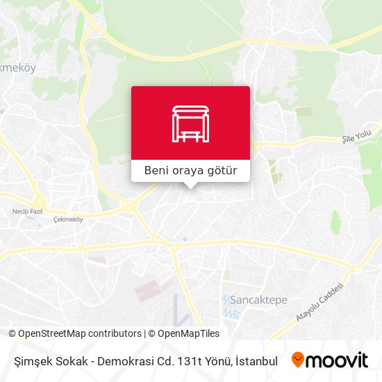 Şimşek Sokak - Demokrasi Cd. 131t Yönü harita