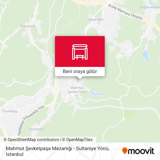 Mahmut Şevketpaşa Mezarlığı - Sultaniye Yönü harita
