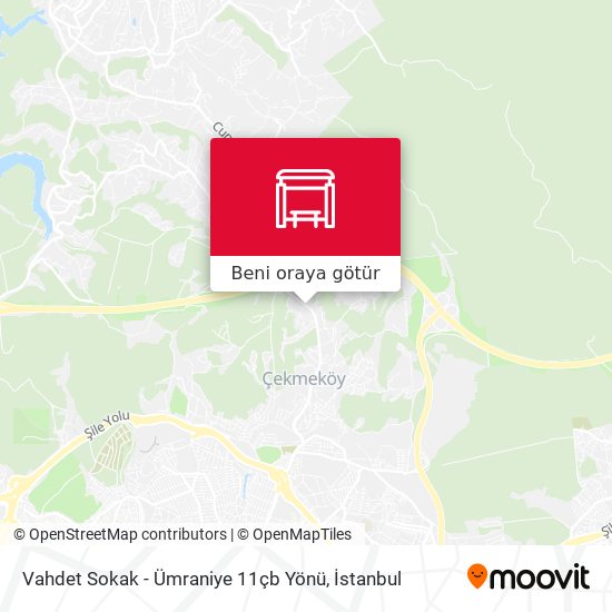 Vahdet Sokak - Ümraniye 11çb Yönü harita