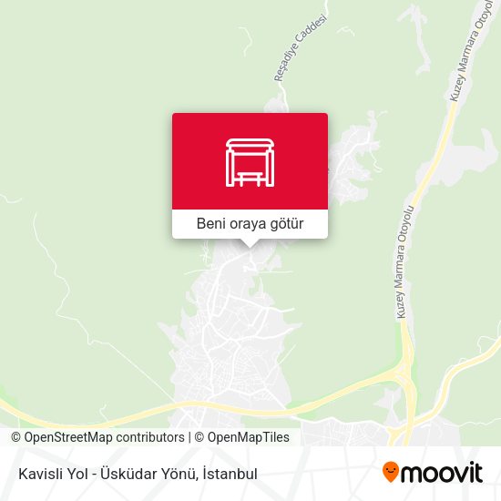 Kavisli Yol - Üsküdar Yönü harita